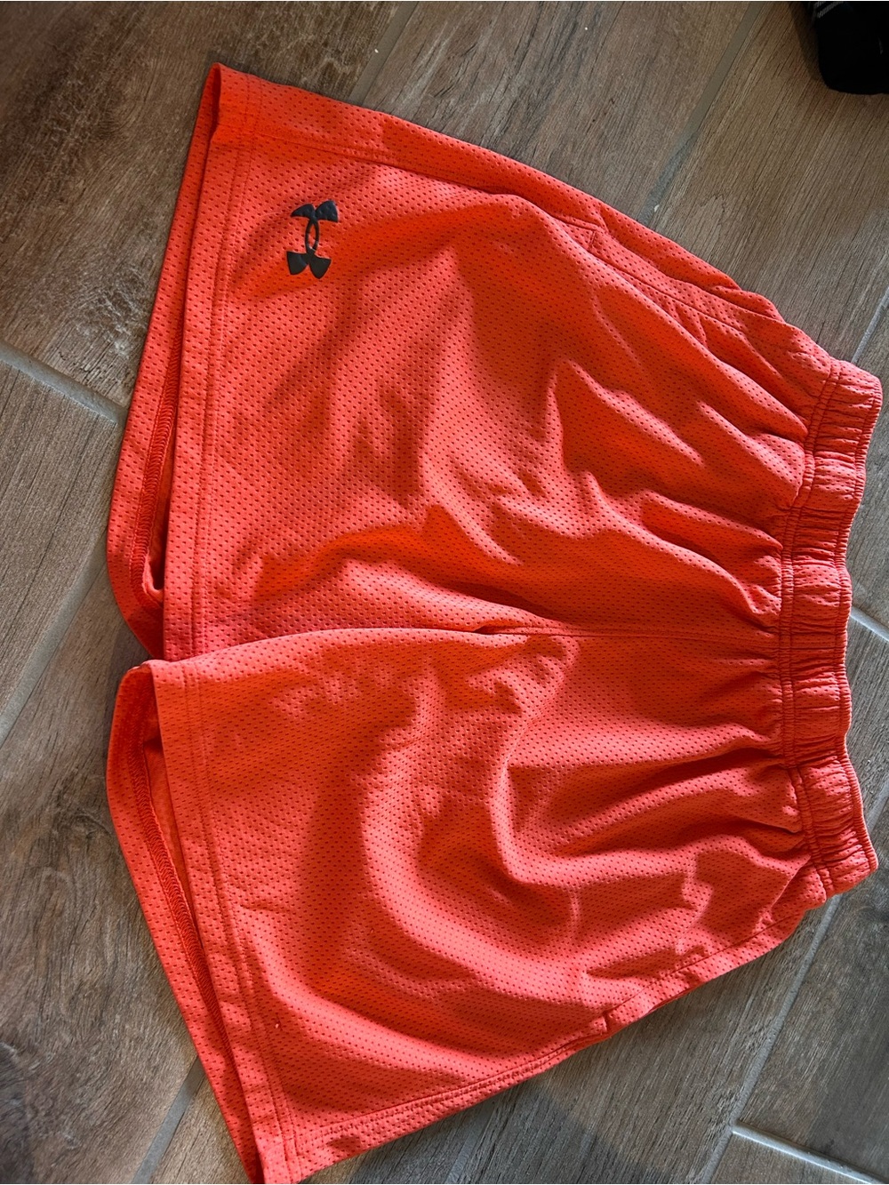 Under Armour kids Bright Orange Athletic Mesh Shorts